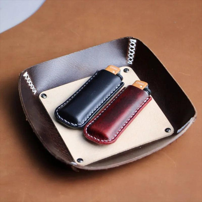 European Style Genuine Leather Jewelry Tray