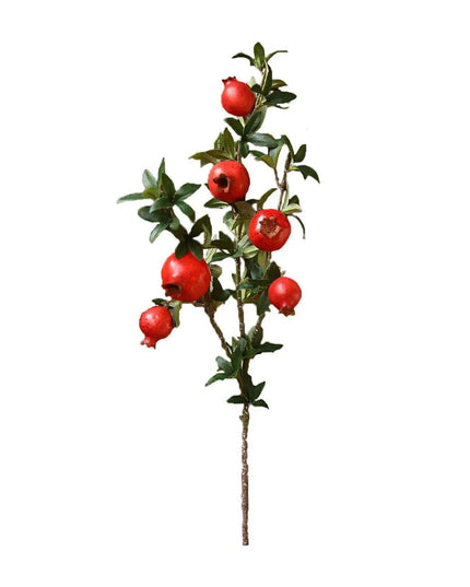 80cm Faux Pomegranate Bouquet - 6 Head Foam Fruit for Elegant Home and Event Decoration