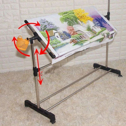 Ergonomic Adjustable Crafting Stand for Hands-Free Embroidery and Cross-Stitch