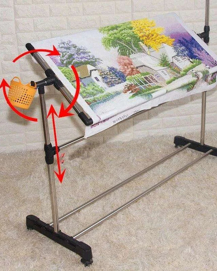 Ergonomic Adjustable Crafting Stand for Hands-Free Embroidery and Cross-Stitch