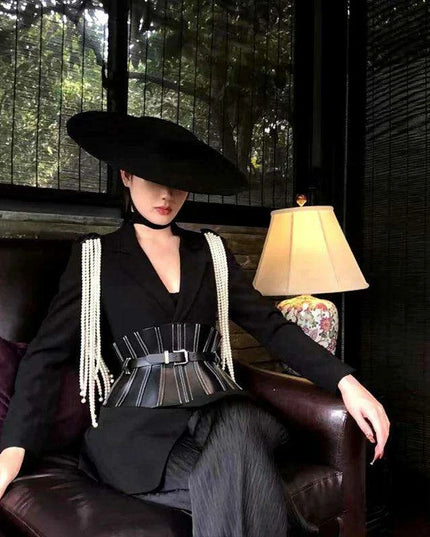 Wide Brim Wool Felt Fedora Hat for Men and Women