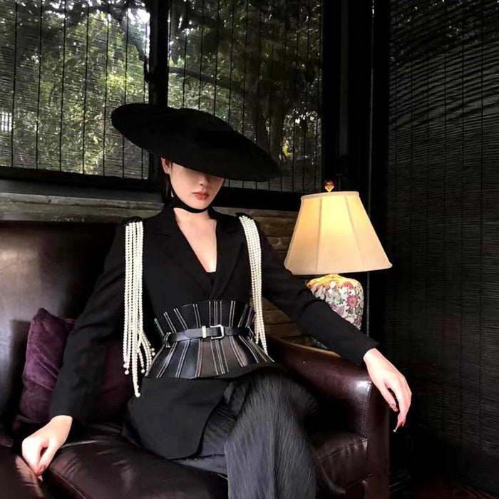 Wide Brim Wool Felt Fedora Hat for Men and Women