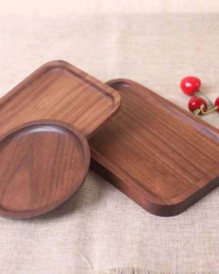 Luxury Black Walnut Serving Tray Collection - Exquisite Tableware for Upscale Dining