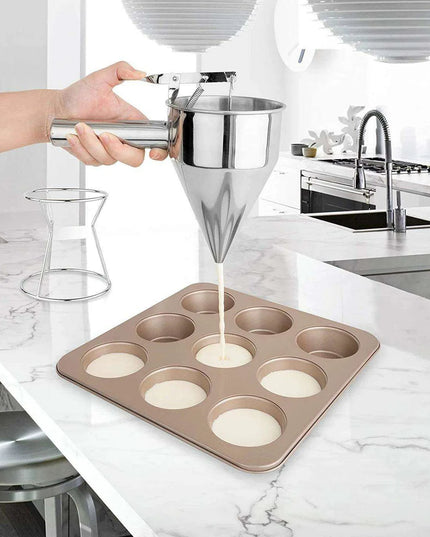 Precision Pour Stainless Steel Batter Dispenser for Effortless Cooking