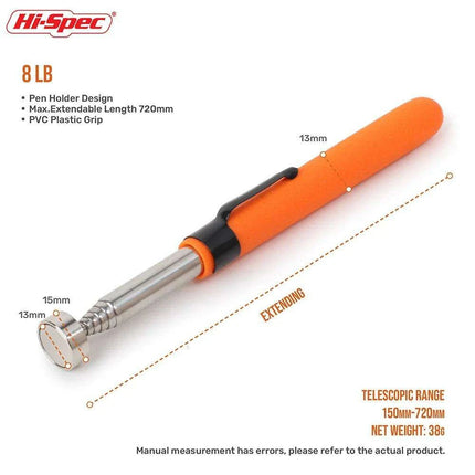 Heavy-Duty Telescopic Magnetic Pickup Tool - 8LB Capacity Stainless Steel Design