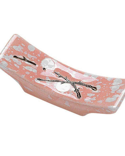 Charming Eco-Conscious Snowflake Ceramic Chopstick Holder - Enhance Your Dining Experience with Japanese Elegance