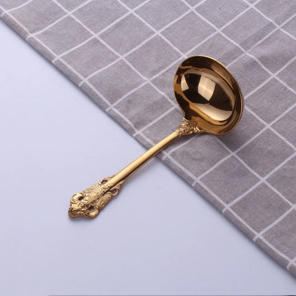 Gold Vintage Stainless Steel Cutlery, Individual Pieces | Très Elite