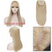 17-Inch Clip-In Synthetic Hair Topper with Silk Base and Bangs for Women