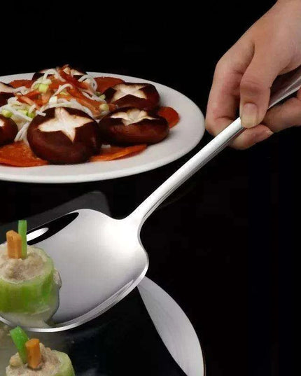 Elegant Stainless Steel Serving Spoon for Refined Culinary Display