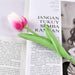 White Tulip Artificial Flowers - Set of 10 Lifelike Stems for Elegant Home Decor