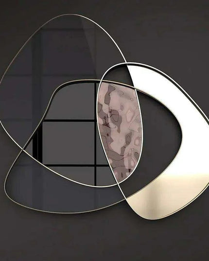 Sleek Gold-Accented 3D Geometric Canvas Artwork for Trendy Home Aesthetics