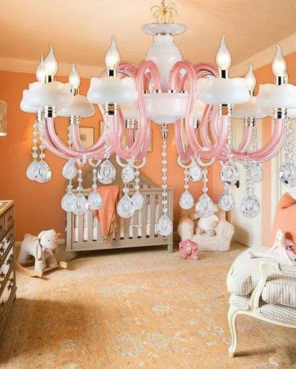 Enchanting Pink Crystal Chandelier for Dreamy Spaces