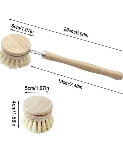 Eco-Friendly Bamboo Scrubber with Natural Sisal Bristles