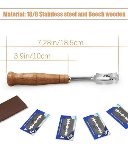 Professional Bread Scoring Kit with Protective Leather Case