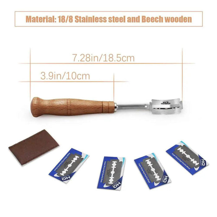 Professional Bread Scoring Kit with Protective Leather Case