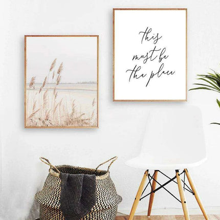 Tranquil Vintage Pampas Grass Wall Art for a Calm Home Sanctuary
