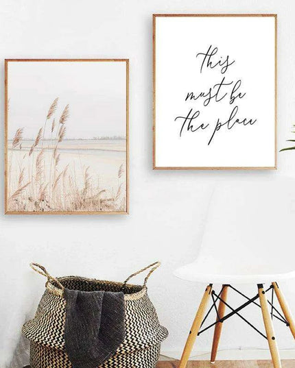 Tranquil Vintage Pampas Grass Wall Art for a Calm Home Sanctuary