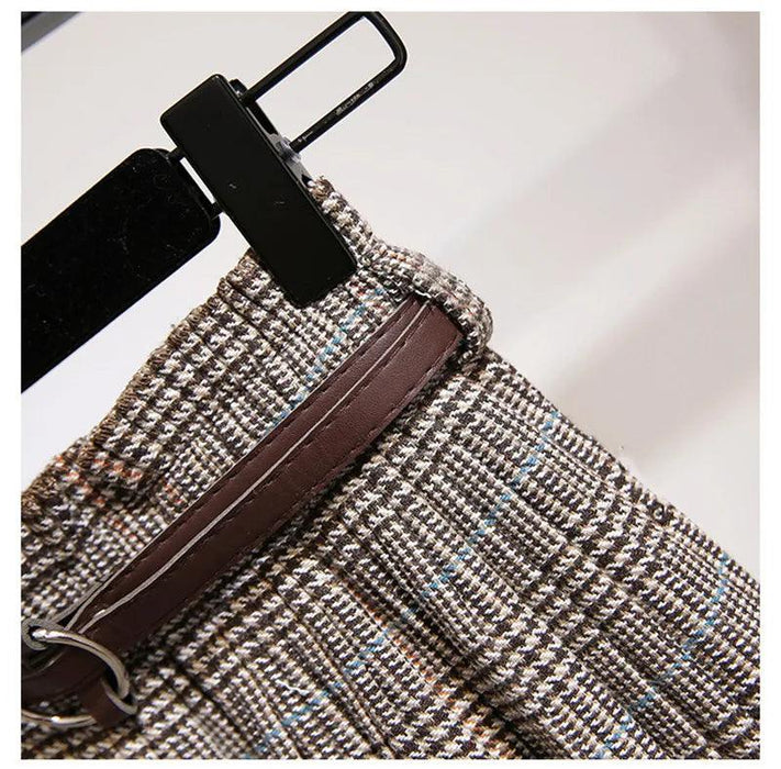 Timeless High-Waisted Plaid Maxi Skirt - Essential for Autumn-Winter