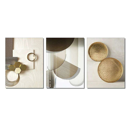 Modern 3D Geometric Metal Wall Art for Chic Home Decor