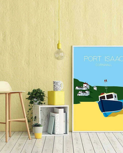 Nautical Bliss: Retro Fishing Boat Canvas Print for Coastal Home Aesthetics