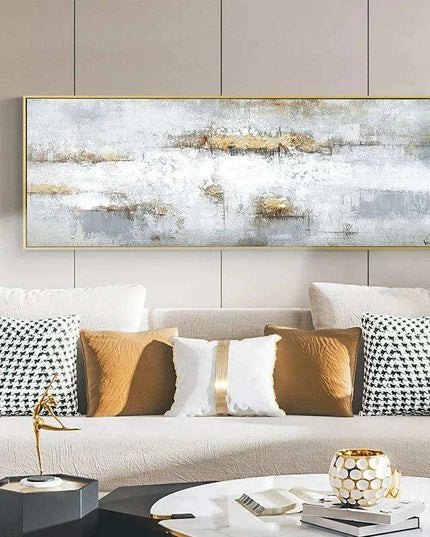 Elegant White Abstract Canvas Art for Modern Home Decor - Trendy Wall Accent