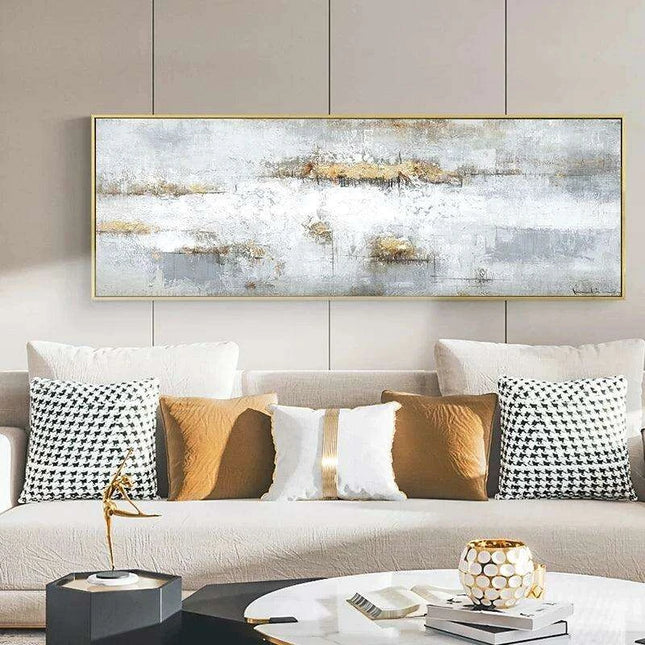 Elegant White Abstract Canvas Art for Modern Home Decor - Trendy Wall Accent