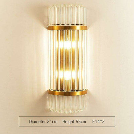 Elegant Crystal Wall Sconce - Modern Illumination for Home and Bath