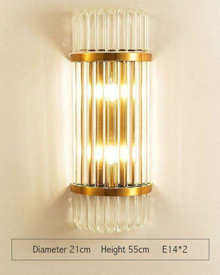 Elegant Crystal Wall Sconce - Modern Illumination for Home and Bath