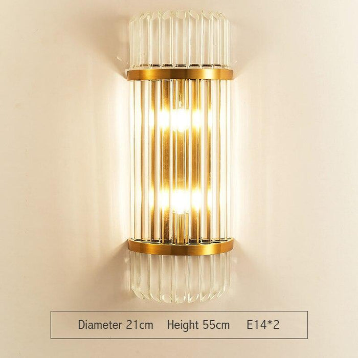 Elegant Crystal Wall Sconce - Stylish Lighting Fixture for Home and Bathroom