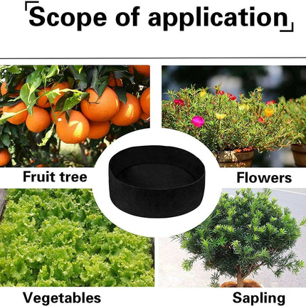 15 Gallon Multi-Purpose Black Fabric Garden Planter Bag for Herbs, Flowers, and Vegetables