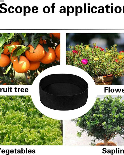 15 Gallon Multi-Purpose Black Fabric Garden Planter Bag for Herbs, Flowers, and Vegetables