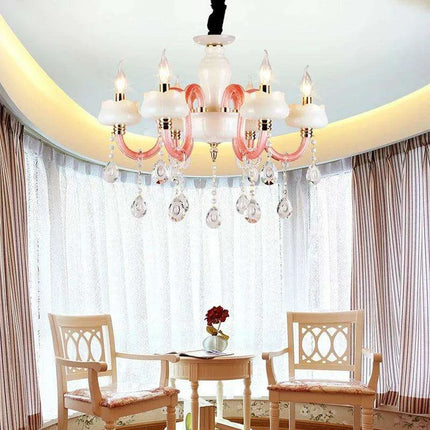 Enchanting Pink Crystal Chandelier for Dreamy Spaces