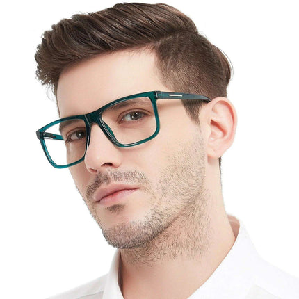 Chic Oversized Square Reading Glasses for Modern Men