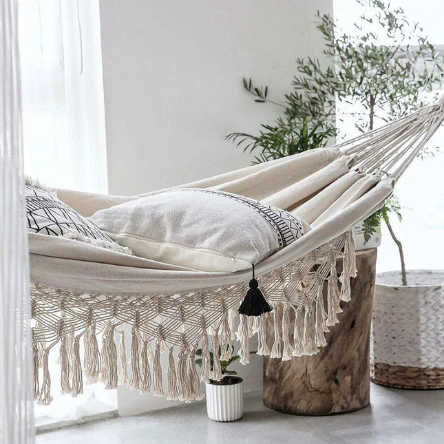 Macrame Dreamscape Deluxe Double Hammock - Your Ultimate Relaxation Escape