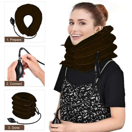 Neck Pain Relief Traction System with Four-Layer Posture Support