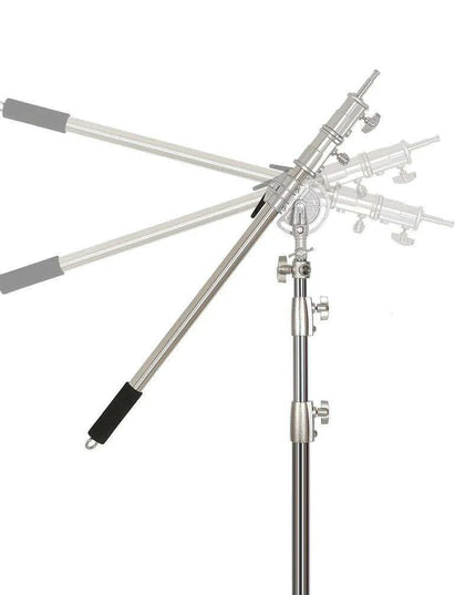 Heavy-Duty 2.49M Stainless Steel Boom Arm Light Stand Kit for Professional Photography