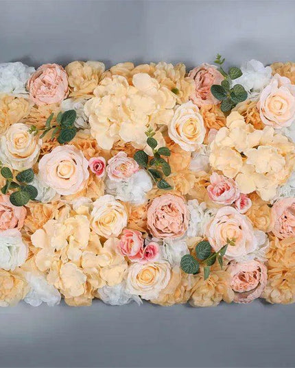 Elegant Floral Wall Art Handmade with Cotton, Silk, and Artificial Blooms