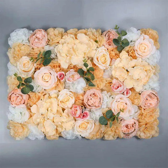 Elegant Floral Wall Art Handmade with Cotton, Silk, and Artificial Blooms