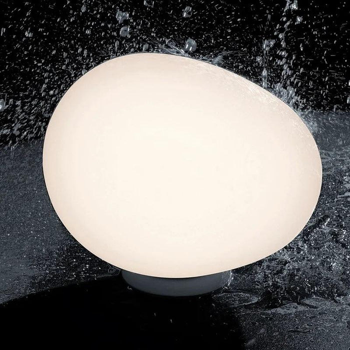 Sleek Nordic-Inspired Geometric Glass Table Lamp