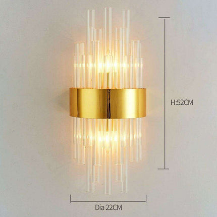 Elegant Crystal Wall Sconce - Modern Illumination for Home and Bath