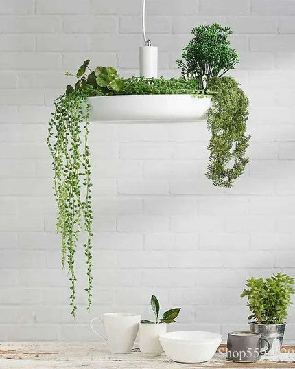 Modern Adjustable Iron LED Plant Pendant Lamp - Stylish Indoor Hanging Light for Home Decor