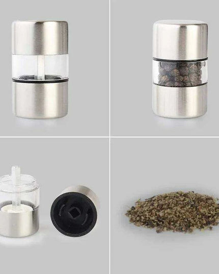 Sleek Ceramic-Grinding Stainless Steel Salt and Pepper Mill Set for Effortless Seasoning