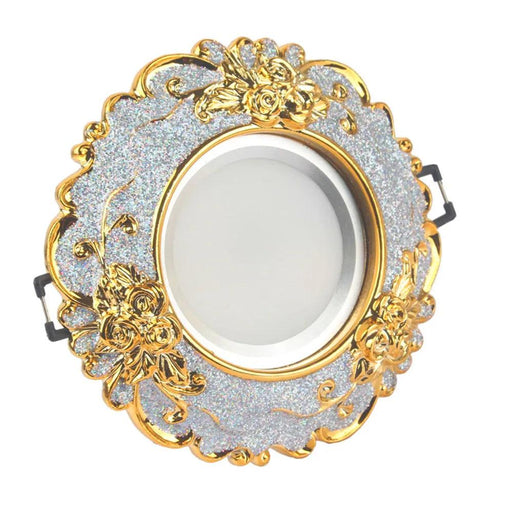 Luxurious Gold Resin Ceiling Fixture with Stylish Integrated Spotlights