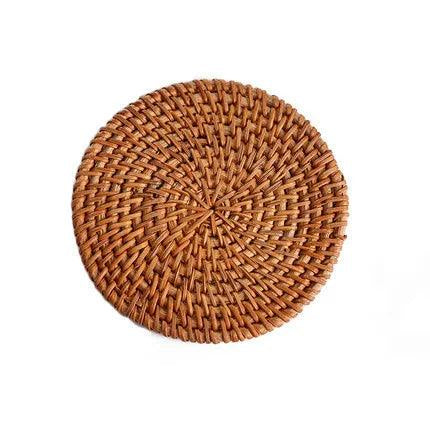Handcrafted Sustainable Rattan Coasters - Eco-Friendly Drink Accessories for Every Occasion