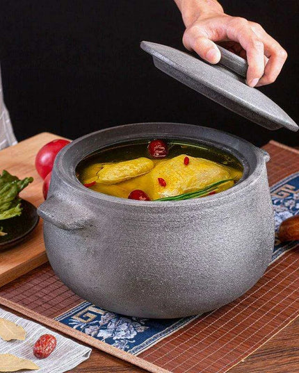 Traditional Clay Soup and Sauce Pot for Gas Stove - Healthy Cookware for Nourishing Meals