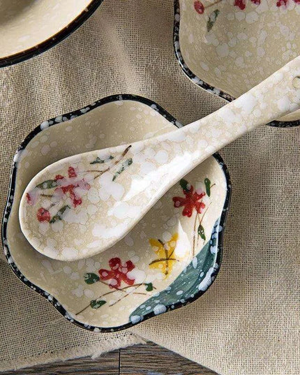 Kids' 14cm Delightful Japanese-Inspired Ceramic Spoon for Mealtime Magic
