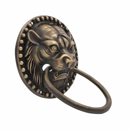 1pcs Old-Style Solid Wood Door Knocker Tiger head Front Door Knock Lio