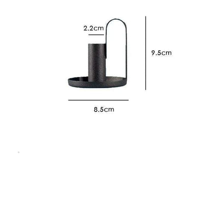 Chic Black Wrought Iron Candle Holder for Modern Home Elegance