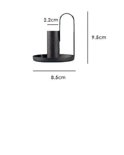 Chic Black Wrought Iron Candle Holder for Modern Home Elegance