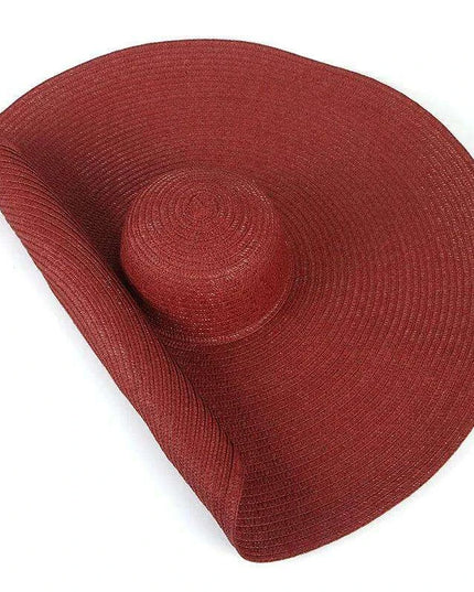 Extra-Wide 25cm Brim Floppy Straw Sun Hat for Women - UV Protection, Travel-Friendly Summer Essential - Wholesale Options Available